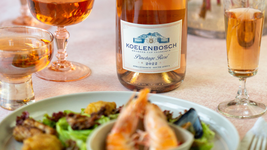 Seafood Salad with Koelenbosch Pinotage Rosé MCC