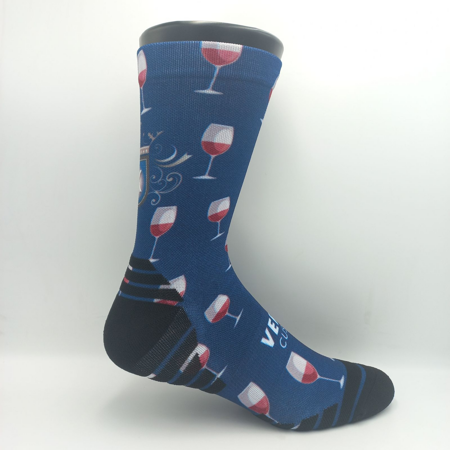 Koelenhof Wine Glass Versus Socks - Navy