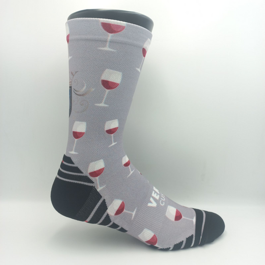 Koelenhof Wine Glass Versus Socks - Grey